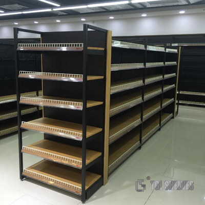 Economic Rolling Gondola Display Shelving TGL Cold Rolled Steel Material